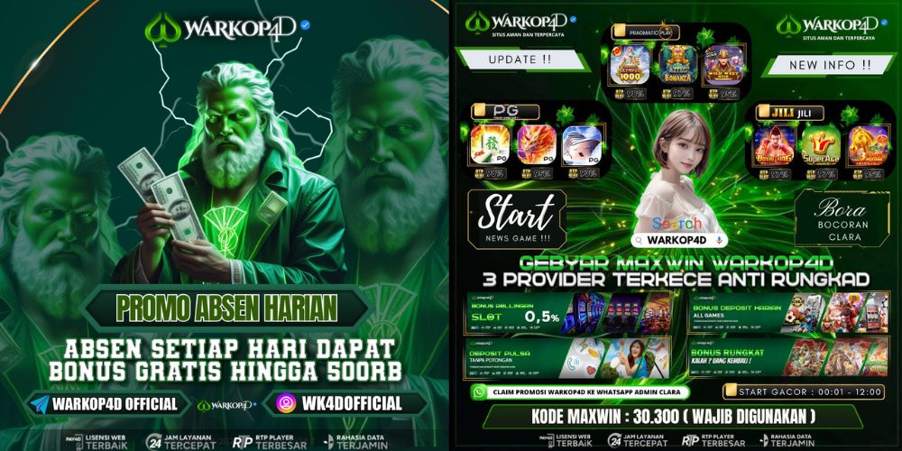 PROMO ABSEN HARIAN & INFO BOCORAN TERUPDATE WARKOP4D